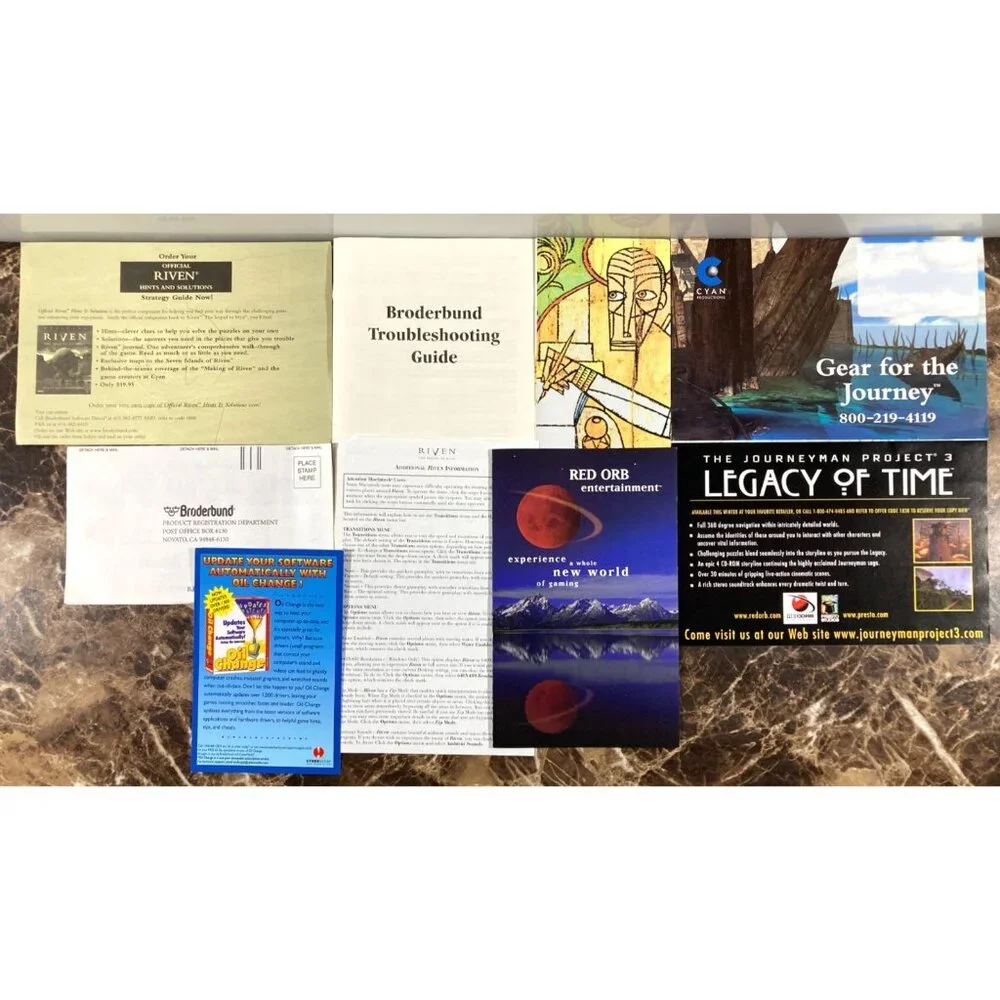 Riven: The Sequel to Myst Windows/Mac 1997 CD-Rom w/BradyGames Hints & Solutions